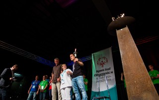 Ansicht der Bühne bei der Eröffnung der Special Olympics.