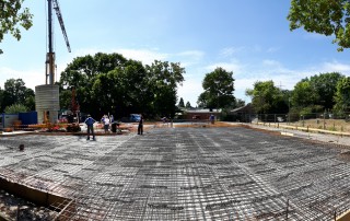 Ansicht des Fundaments der Baustelle des Wohnahauses Gnadental der Lebenshilfe Neuss.