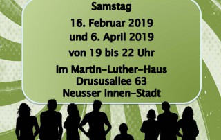 Plakat für eine Party der Lebenshilfe Neuss.