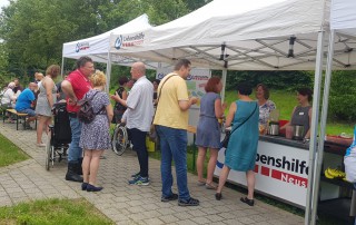 Der Stand der Lebenshilfe Neuss auf dem Gesundheitstag.