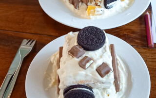 Ein Bild von den selbstgemachten Desserts.