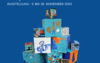 Plakat zur Einladung zur Kunstausstellung "Me, Myself and I"