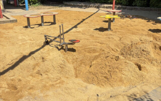Ein Bild von dem neu aufgeschüttetem Sand