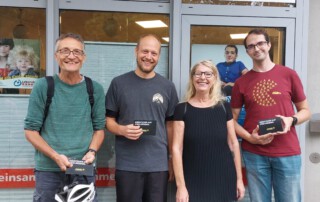Ein Foto der drei besten Teilnehmer der Lebenshilfe Neuss